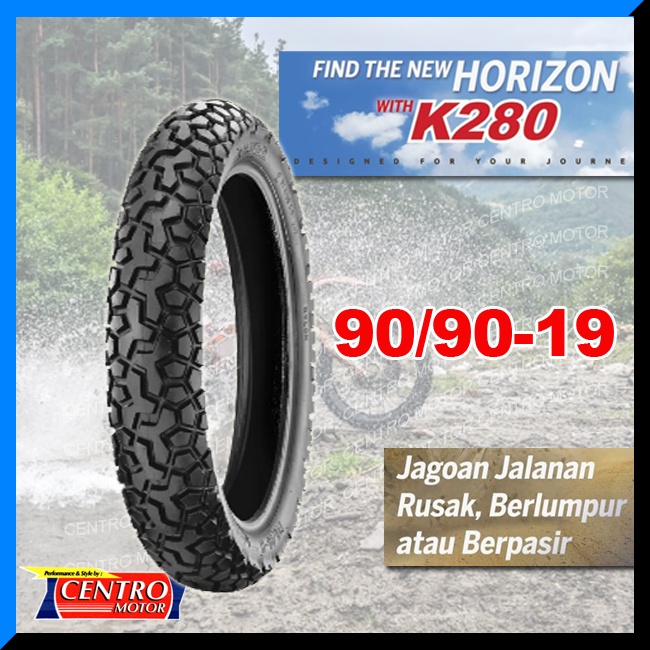 KENDA K280 90/90-19.BAN DUAL PURPOSE RING 19.COCOK UNTUK KLX,SUPER MOTO