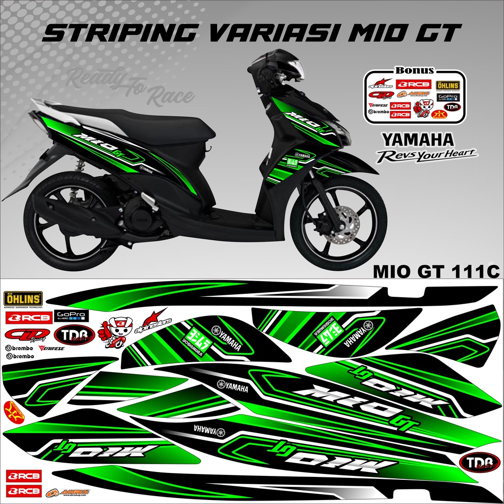 Striping Mio GT/J Sticker Lis Mio Variasi kode 111