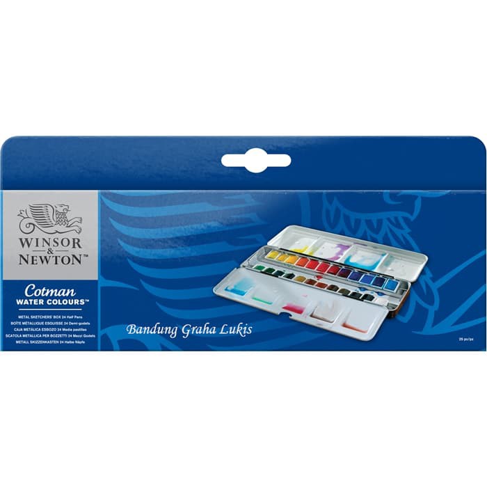 

Stok Ready WINSOR NEWTON COTMAN WATER COLOURS METAL SKETCHERS BOX 24 HALF PANS Murah