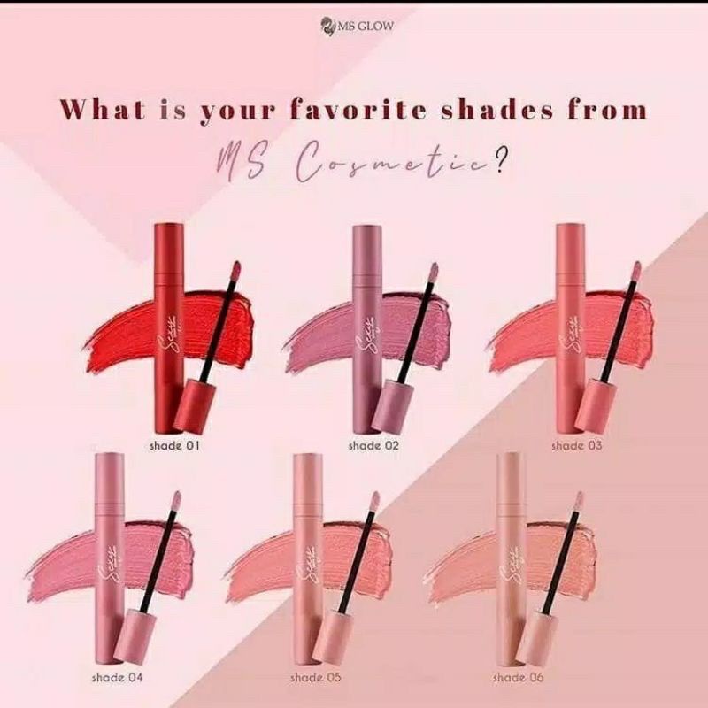 SEXY GLAM MATTE MS GLOW ORIGINAL LIPSTIK BISA COD