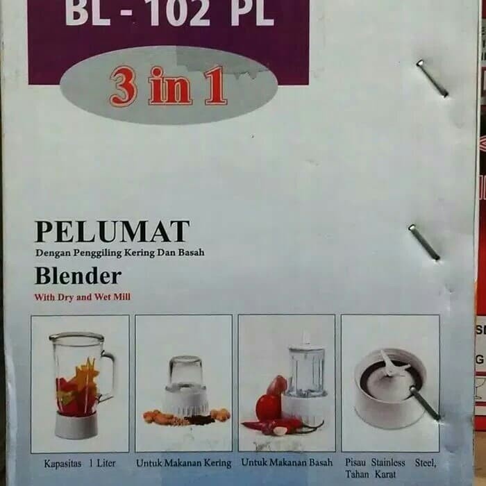 Blender Plastik 1 liter 3in1 - Miyako BL 102 pl/gs