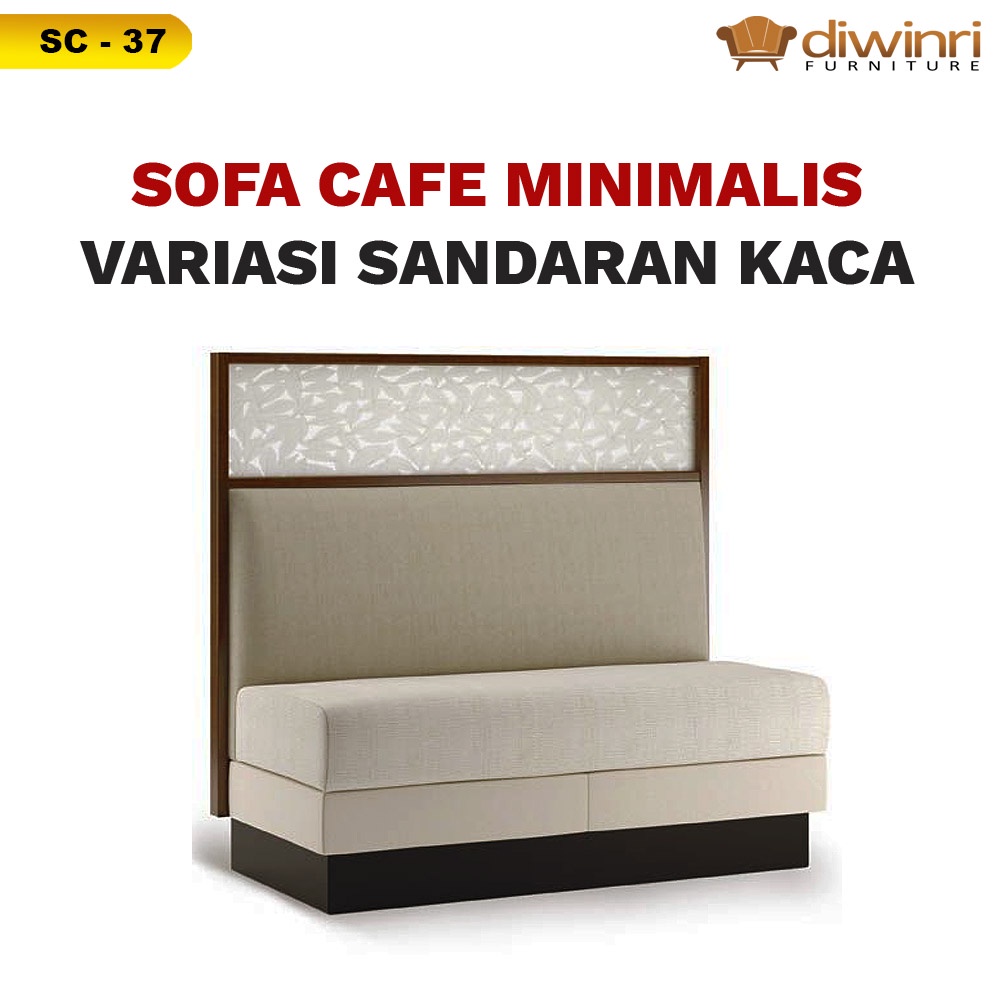 Sofa Cafe Minimalis Variasi Sandaran Kaca SC - 37