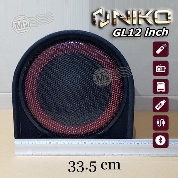 SPEAKER NIKO GL12, SPEAKER BLUETOOTH NIKO GL 12 SUBWOOFER SUARA MNTAP GLER