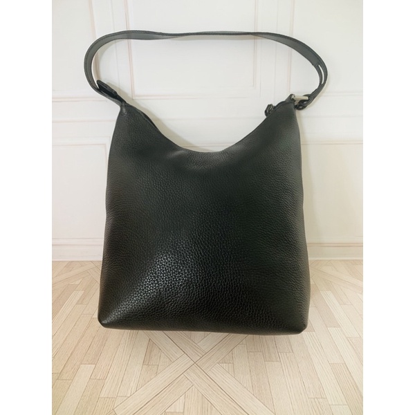 Bally Vintage Black Leather Hobo Made In Italy Authentic Preloved Bag