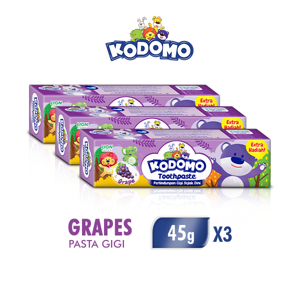 Kodomo Pasta Gigi Grape Tube 45 gr x3
