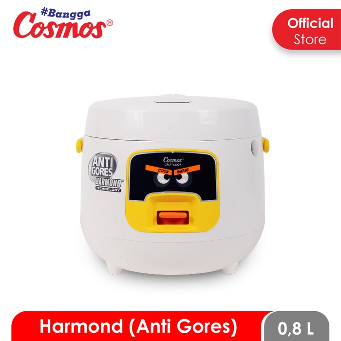 COSMOS Magic Com 0,8 Liter / Rice Cooker Harmond 0,8 Liter CRJ 6601 B/W (Random) - Garansi Resmi 1 Tahun