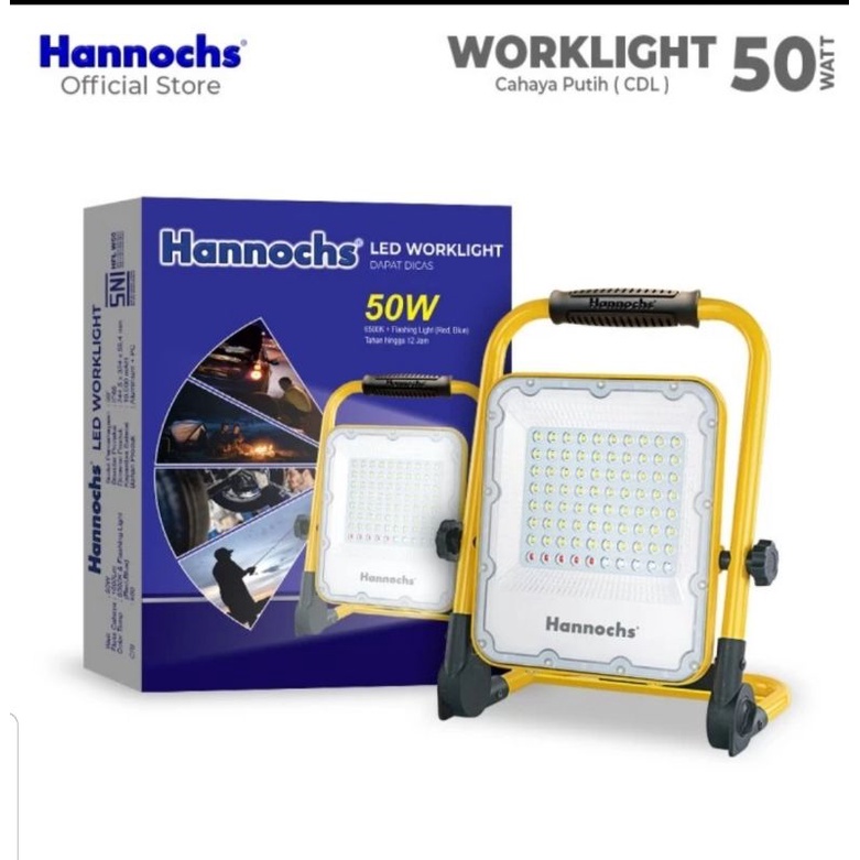 HANNOCHS LED WORKLIGHT 50 WATT / LAMPU SOROT EMERGENCY 50 WATT