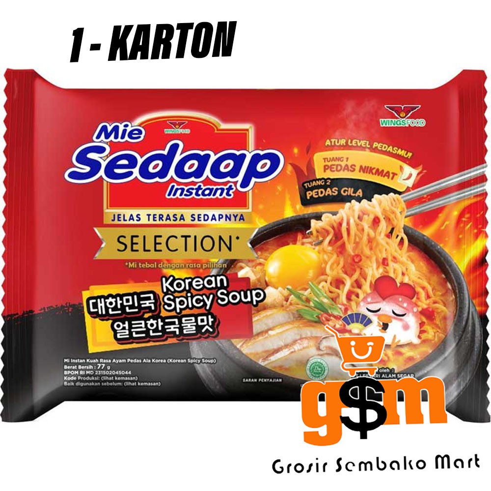 

MIE INSTANT SEDAAP KOREAN SPICY CHICKEN GROSIR KARTON ECER TERMURAH TERLARIS