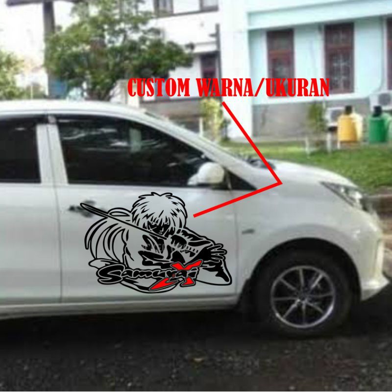 stiker cutting~ stiker mobil model samurai x stiker samurai X stiker body mobil stiker kaca belakang mobil anti air dan tahan panas