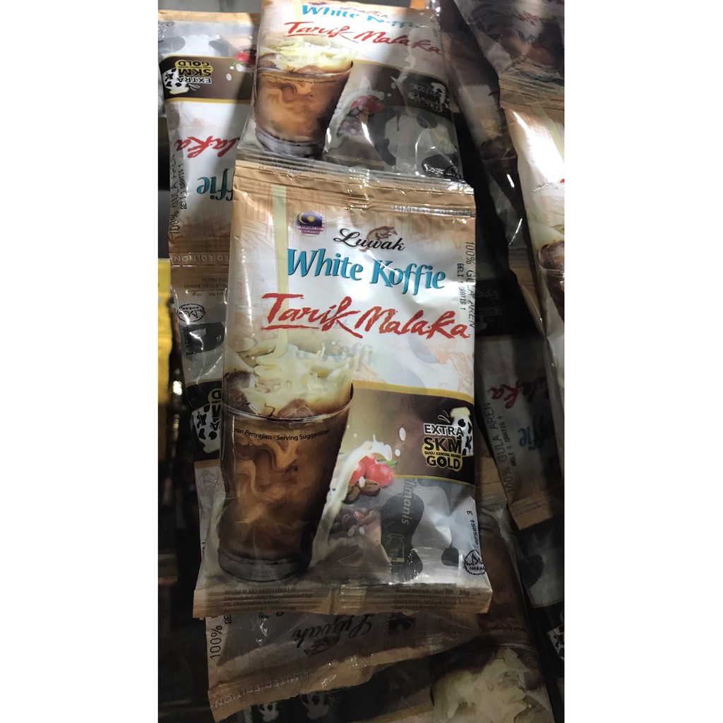 

Luwak White Koffie Tarik Malaka 1 Renceng 10 Sachet - Teh Tarik Dus