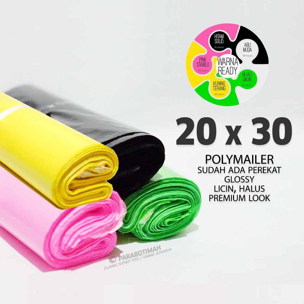 

Polymailer Plastik Packing 20X30 Pink Stabilo 50 Lbr Glossy Premium Look Murah Ready Stock Bandung