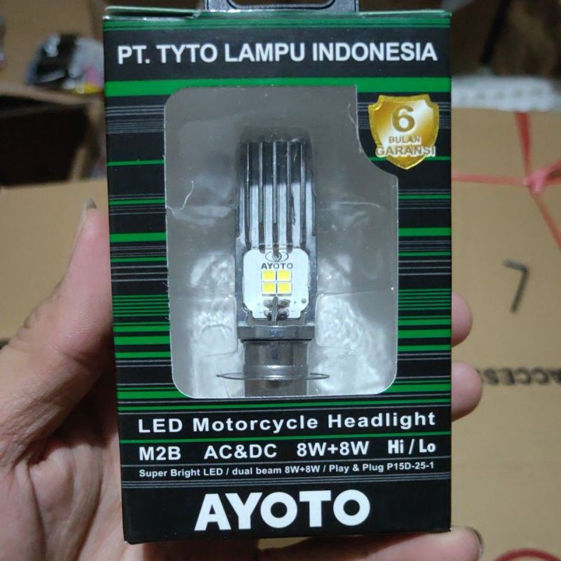 Lampu Led Depan Tyto 2 sisi M2B Cree Original AC DC 8 Watt H6 Scoopy Beat Vario Mio Jupiter MX-Ayoto