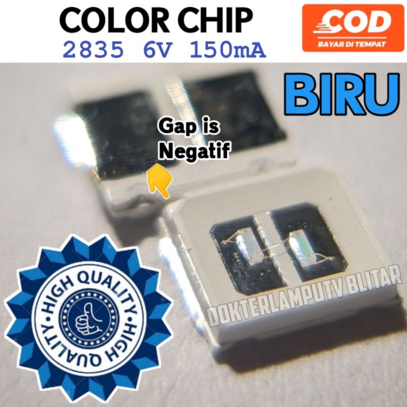 COLOR CHIP LED SMD 2835 6V 150MA GRADE A