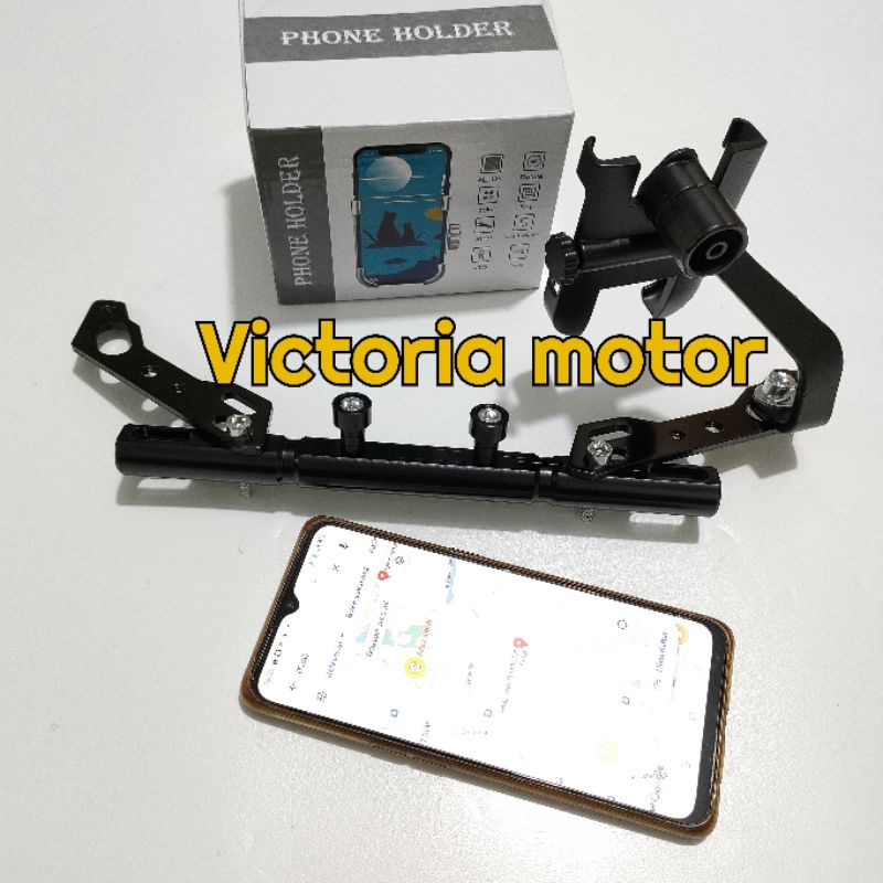 Stabilizer Stang Plus holder Hp GPS  Palang stang Stabiliser Matik bebek Vixion Vario Universal motor