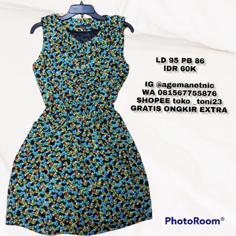 dres import tanpa lengan / dres sifon import / dres import murah
