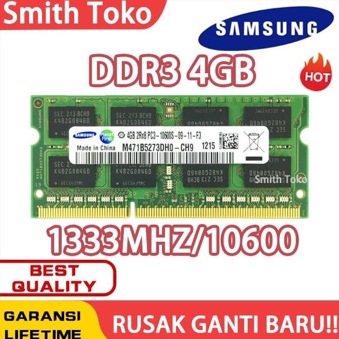 Ram laptop samsung SODIMM 4GB PC3 DDR3 DDR3-1333 10600 4G sodim