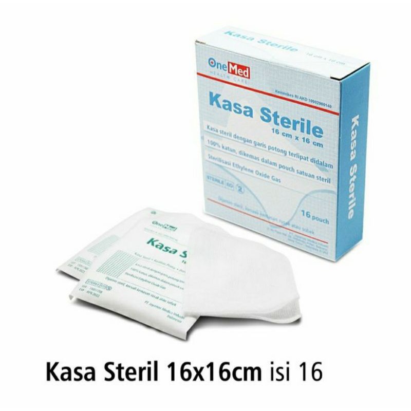 KASA STERILE ONEMED 16 CM X 16 CM 1 BOX ISI 16