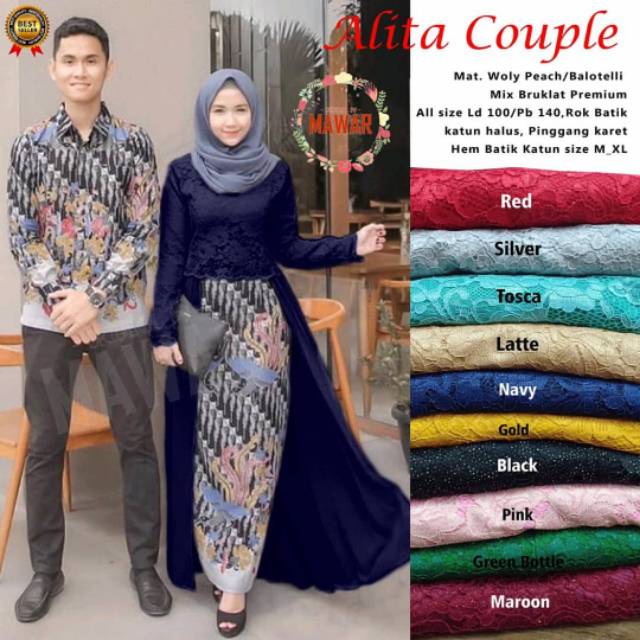 Set Kebaya Batik Couple Set Kondangan Brokat Batik Set Kebaya Batik Couple Set Kondangan Brokat Batik
