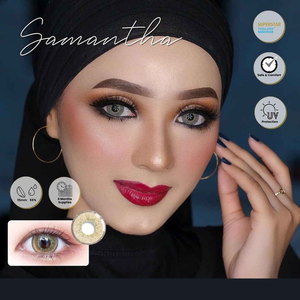 Superstar Samantha softlens warna  bulanan