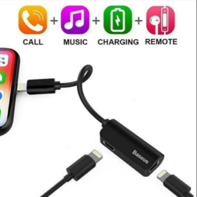 Baseus L37 Audio converter lighyning splitter music & charging iphone