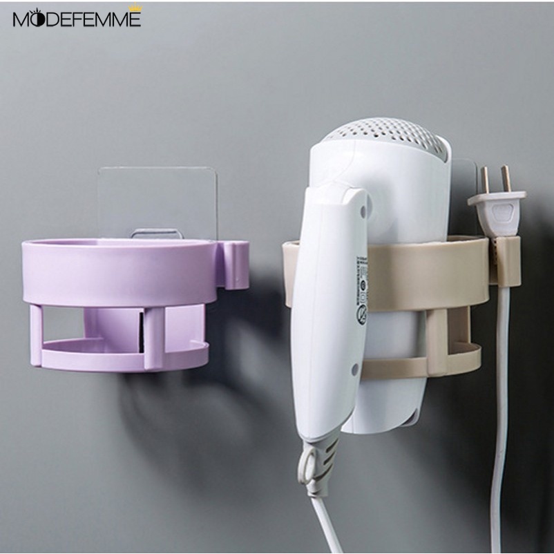 High Quality Wall-mounted  Hair Dryer Holder / Multifunctional Self Adhesive Organizer Shelf for Bathroom