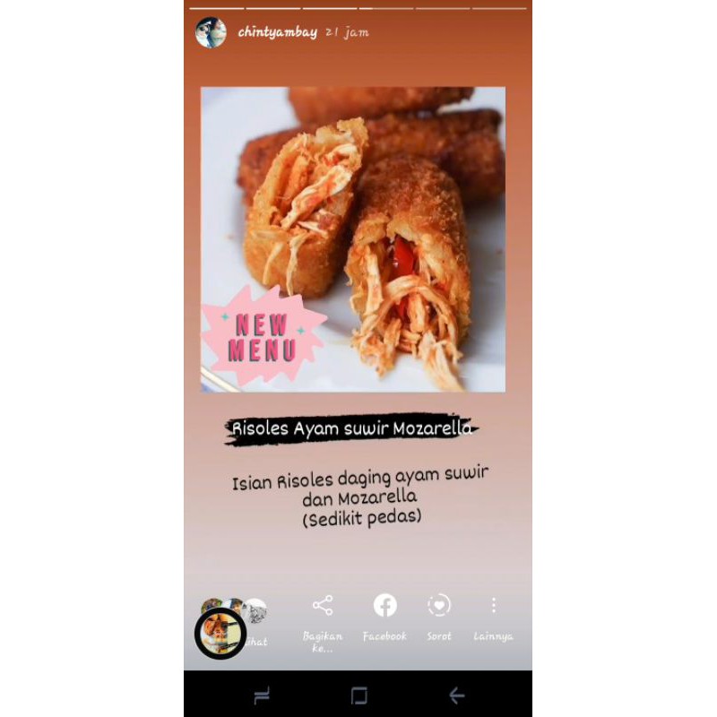 

Risoles ayam suwir mozarela