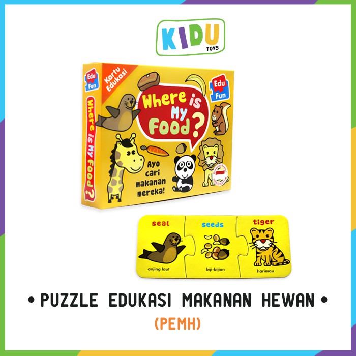 Mainan Edukasi Anak Puzzle Edukasi Makanan Hewan | Shopee Indonesia