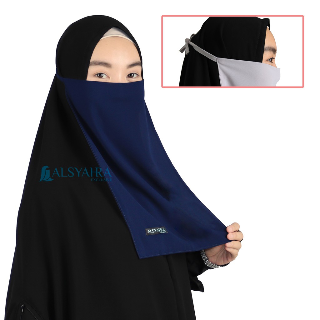 COD fashion muslim hijab syari/ Alsyahra Exclusive Cadar Tali Sifon Premium