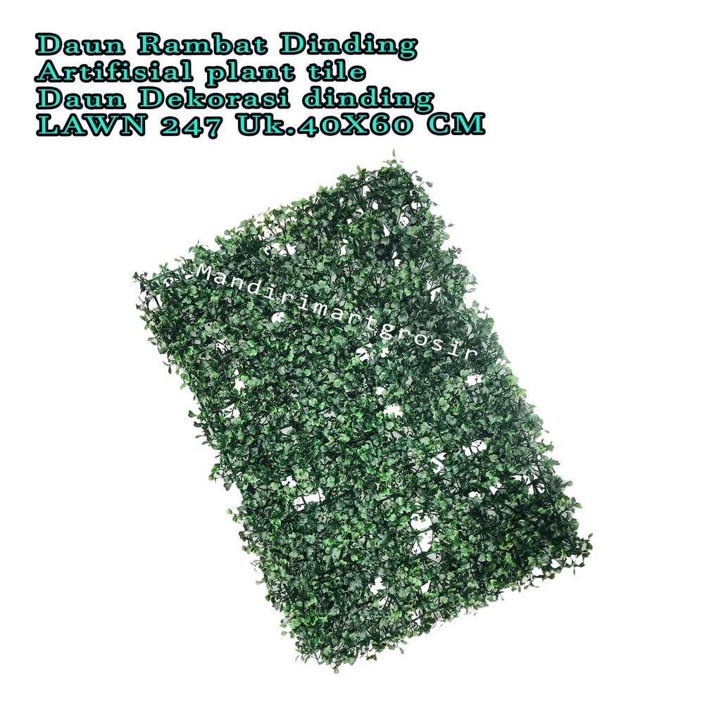 Daun Rambat Dinding * artifisial plant tile * Daun Dekorasi dinding * LAWN 247 * 40X60 CM