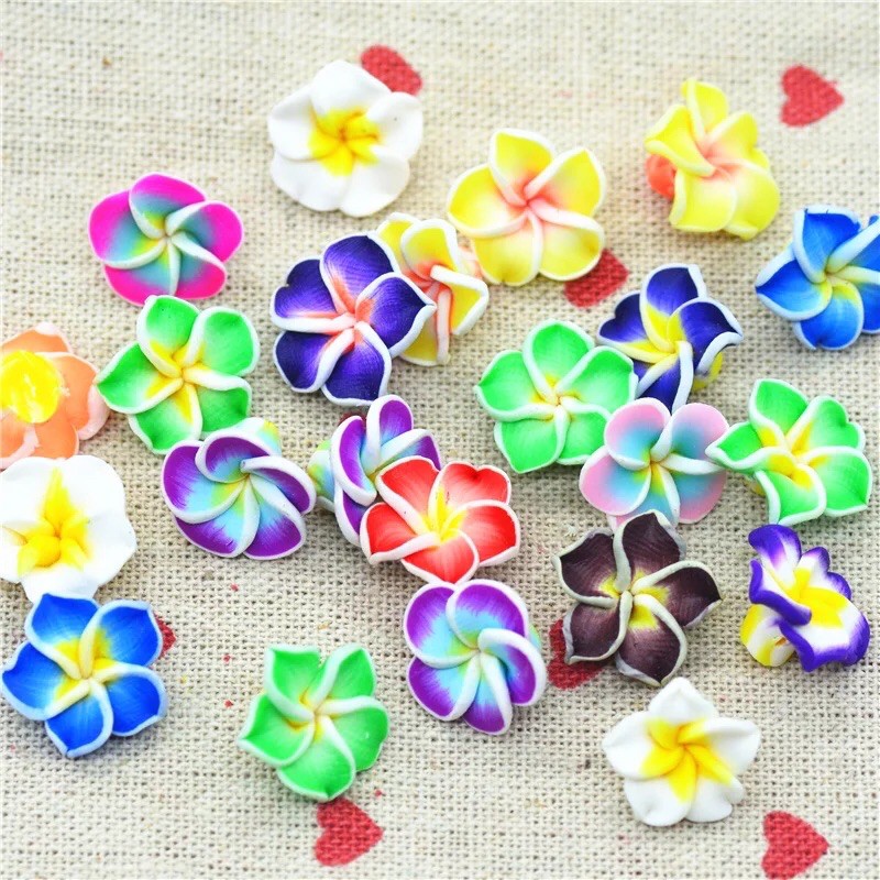 Bunga Kamboja bahan Clay ukuran 15mm Bahan craft aksesoris DIY decocase tasbih digital