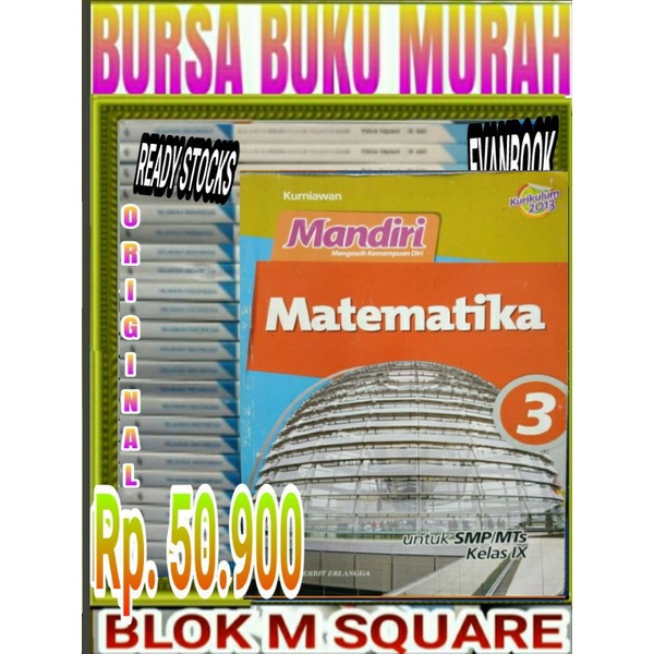 

Buku mandiri matematika untuk SMP kelas 3 IX 9 kurikulum 2013 erlangga