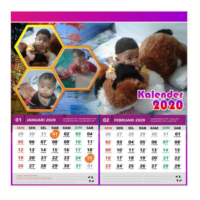 

Foto kalender 2020 mini stiker lucu