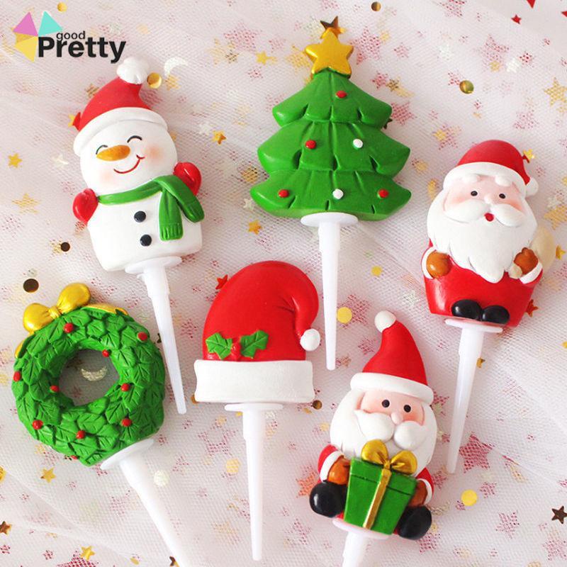 Dekorasi Kue Natal Cupcake Topper Hadiah Natal Hadiah Natal - PD