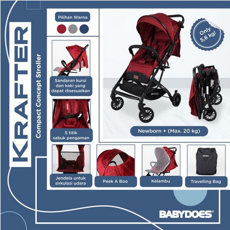 Babydoes CH 2214 Krafter Stroller / Kereta dorong Bayi Makassar