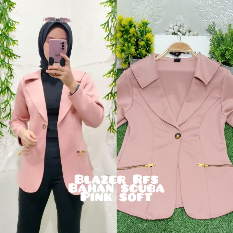 Blazer scuba import//Blezer premium Korea//blazer Zipper import//blazer wanita Korea import premium