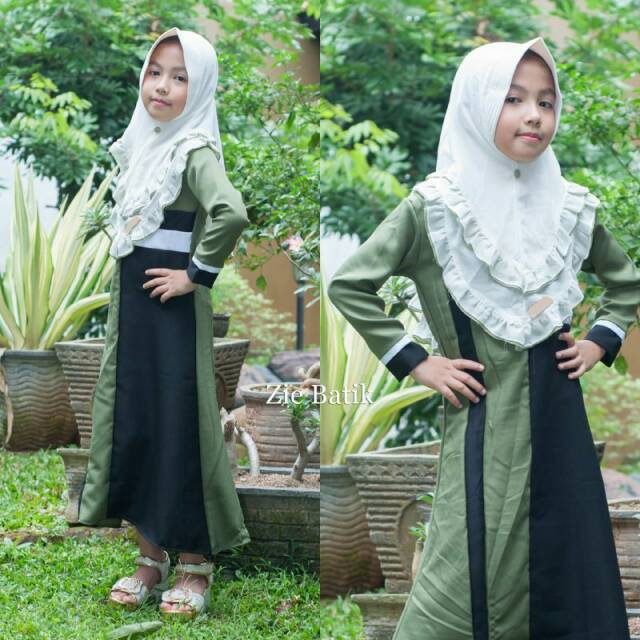 SETELAN COUPLE GAMIS MUSLIM CP ARIELLUNA | SETELAN MAXI DRESS DAN BAJU KOKO MOSCREPE TANPA KERUDUNG