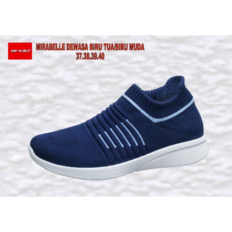 Ando - Mirabelle - sepatu slip on - wanita - biru