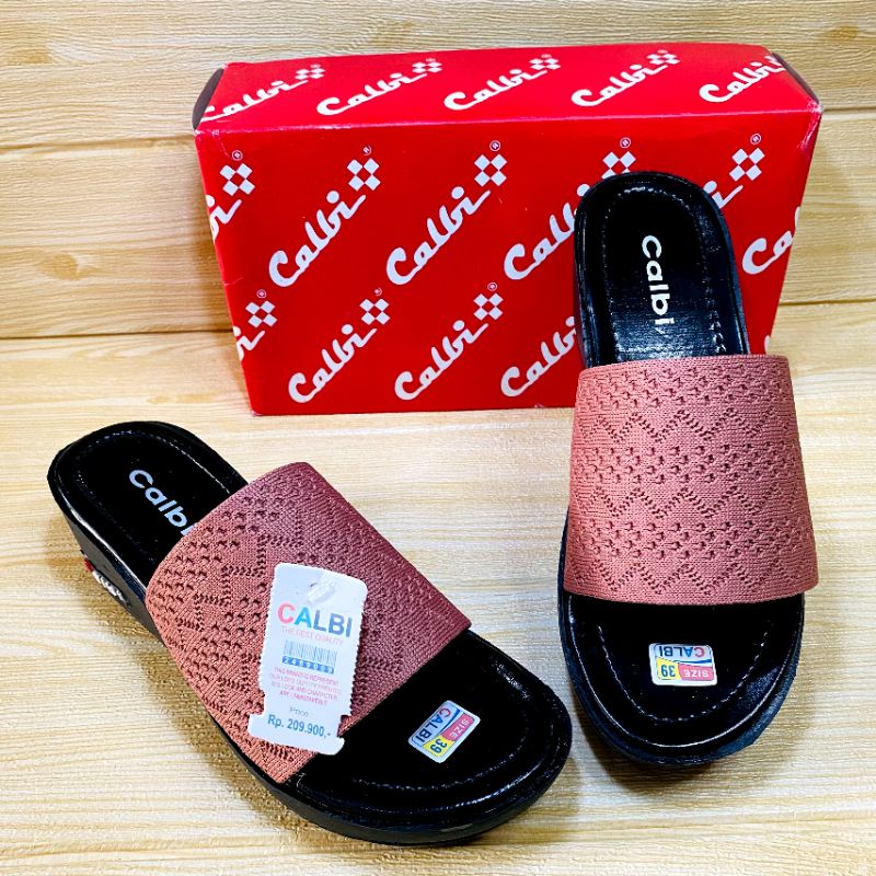 SANDAL WEDGES CALBI RAJUT IMPORT/SANDAL WANITA WEDGES RAJUT