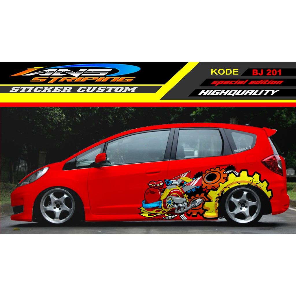 DECAL STICKER MOBIL JAZZ / STIKER MOBIL BRIO , JAZZ , AGYA , AVANZA , AYLA / STIKER MOBIL TERBARU