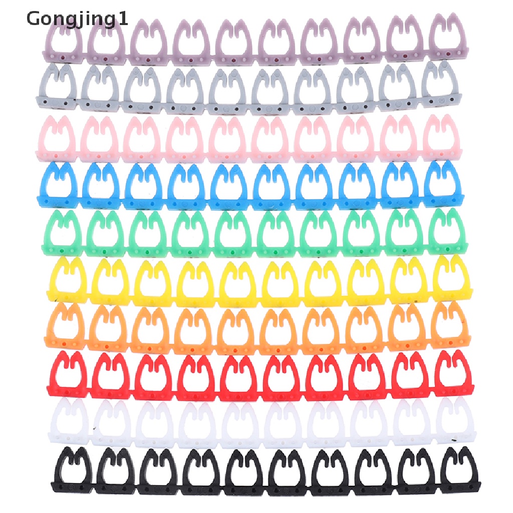 Gongjing1 100Pcs / lot Stiker Label Penanda Kabel RJ45 CAT5 / CAT6 Anti Air