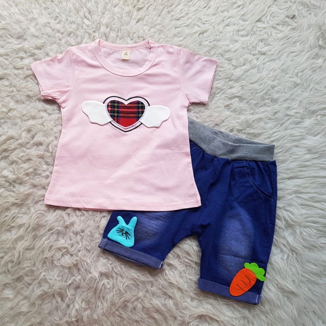 Baju Bayi IMPORT Jeans Set