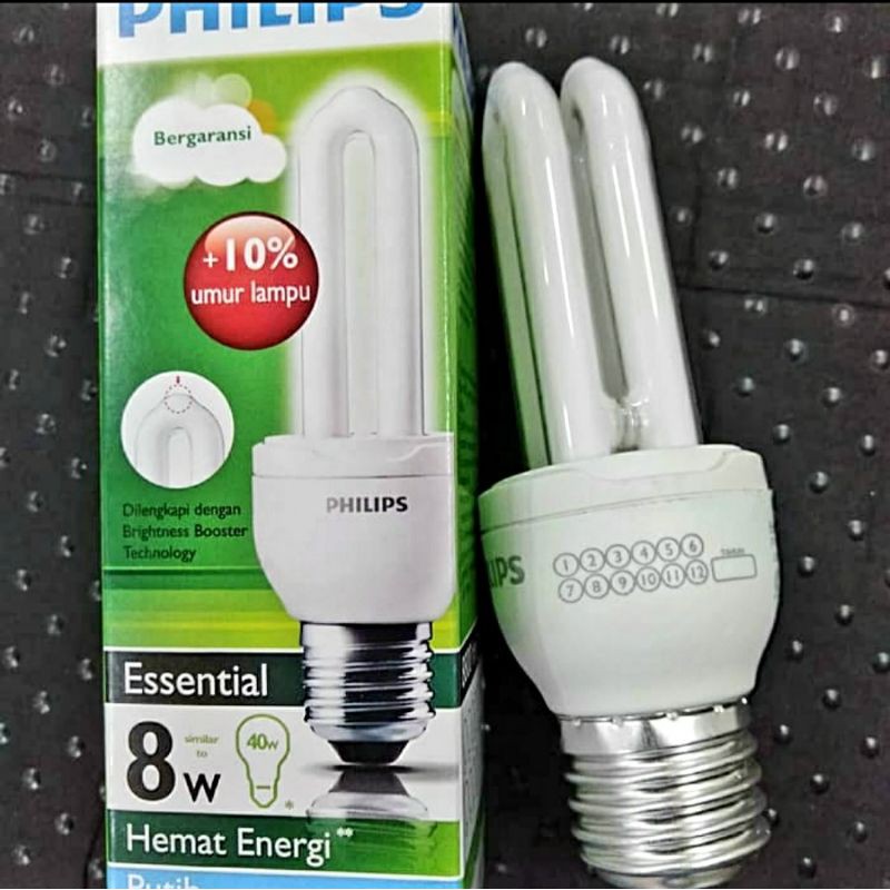 Jual Lampu Essential 8 Watt Philips | Shopee Indonesia