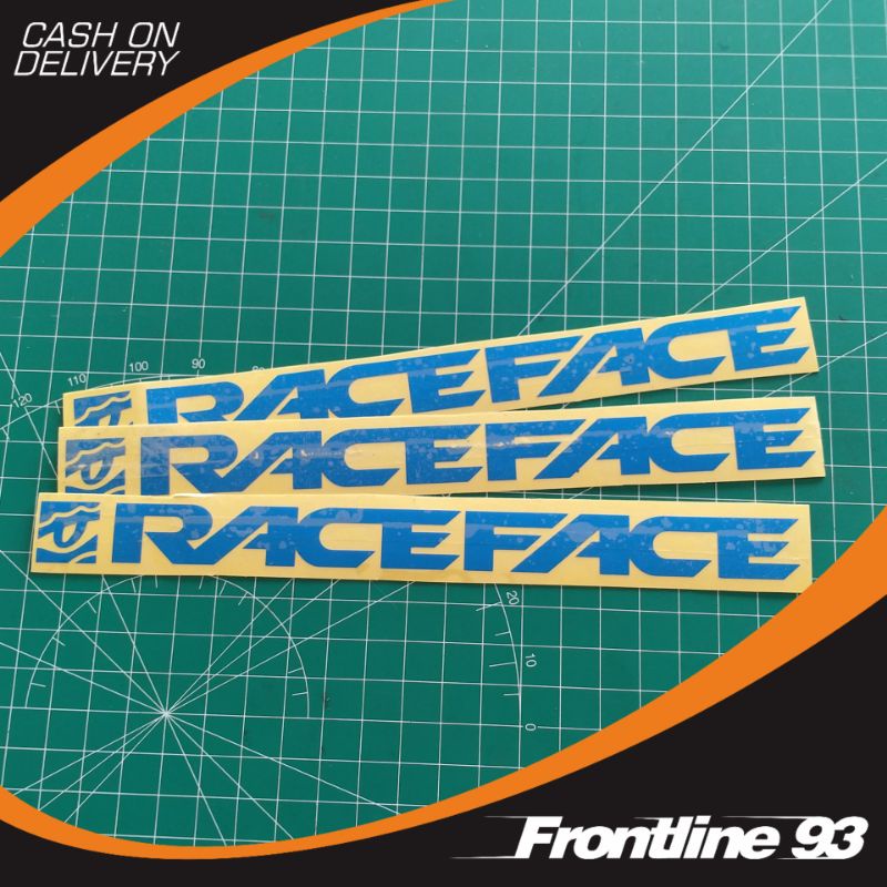 Sticker Cutting RACE FACE- stiker Race Face - stiker racing - stiker motor mobil helm dll