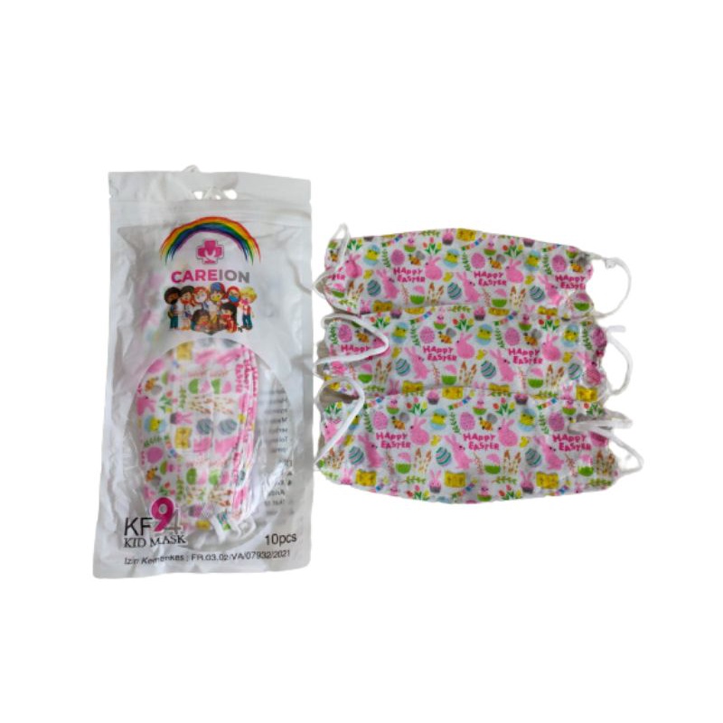 Masker Anak KF94 WARNA &amp; MOTIF CAREION