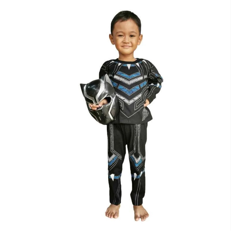 KOSTUM BAJU ANAK LAKI LAKI BLACK PANTHER WAKANDA / baju anak black panther