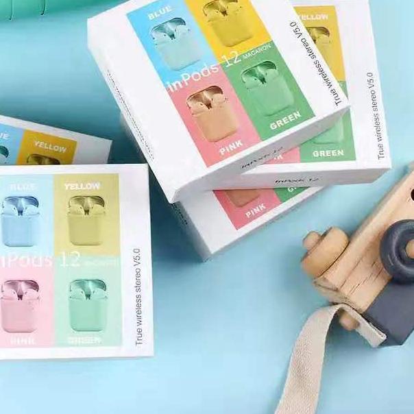 ✽ i12 MACARON ORIGINAL 100% HEADSET BLUETOOTH 5.0 i12 TWS ♝