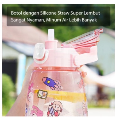 [MH] Botol Minum Viral Tumbler Gemoy Transparan 1,3 Liter