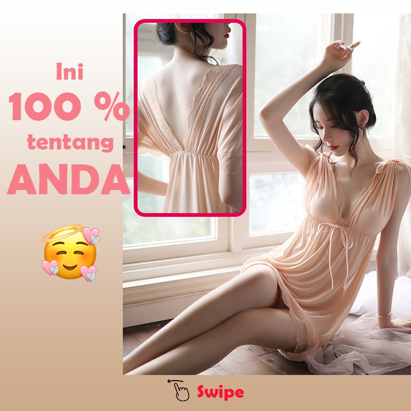 d1976 Baju Haram Lingerie Lingeri Lingery Wanita Jumbo Sexy Hot Size M L XL 2XL 3XL OFL-F352-1