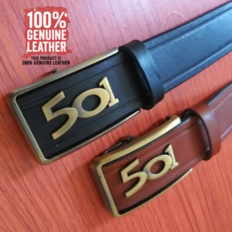 GESPER KULIT ASLI 501 IKAT PINGGANG PRIA RELL MATIC / SABUK KULIT SELAPIS EDITION 501