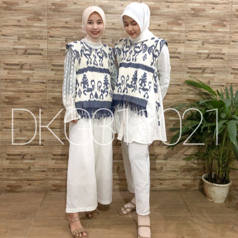 [READY STOCK] Vest tenun troso, rompi ethnic motif sumba original